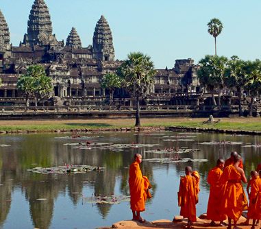 Angkor Wat e os monges - Camboja
